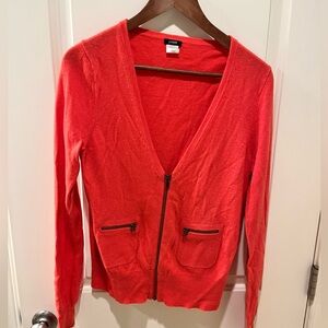 J. Crew Women's Pink Zip-Up Cardigan